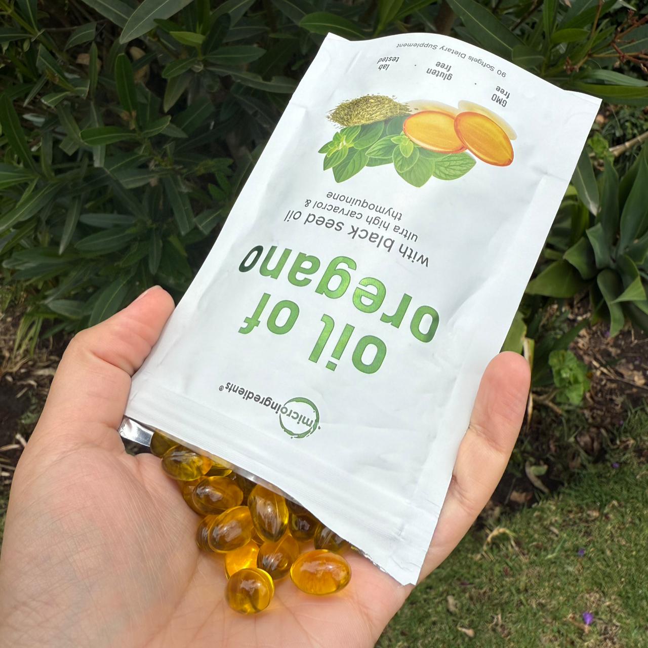 Aceite de orégano con aceite de semilla negra